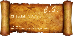 Chladek Sára névjegykártya