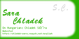 sara chladek business card